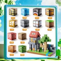 ZDRKWSM magnetic blocks assembly image showing open-ended designs and collaboration.