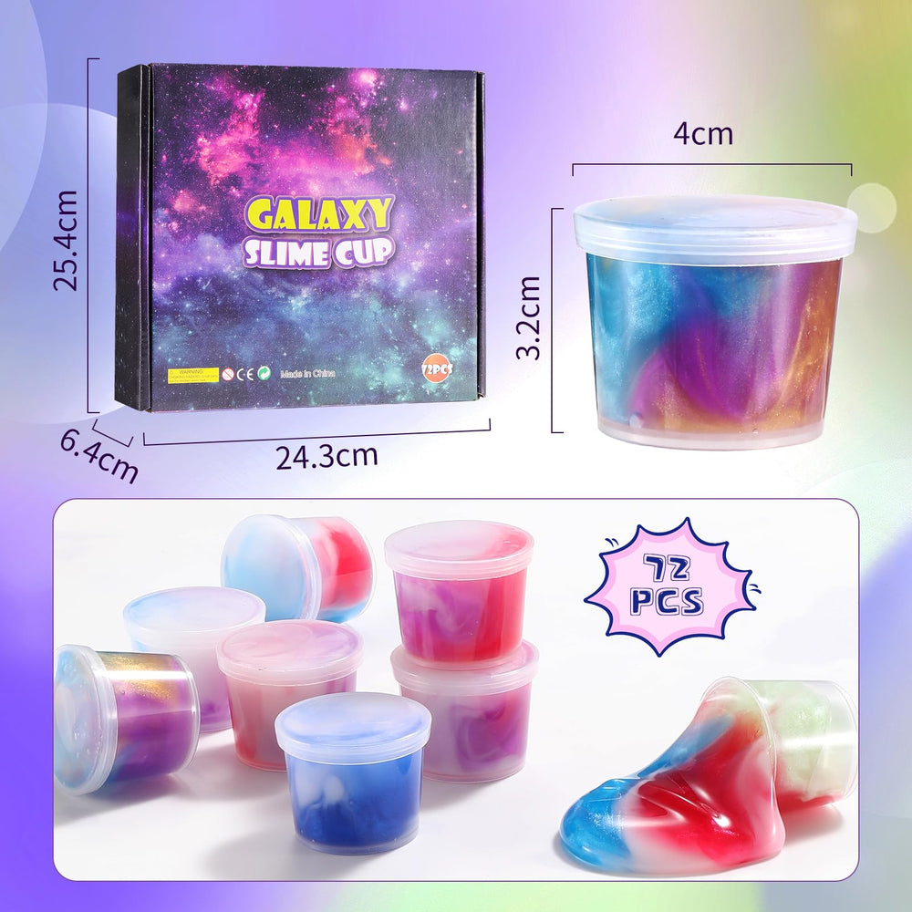 Easter basket filler with ZDTHNSIAT Galaxy Slime 72pack colorful slime pieces