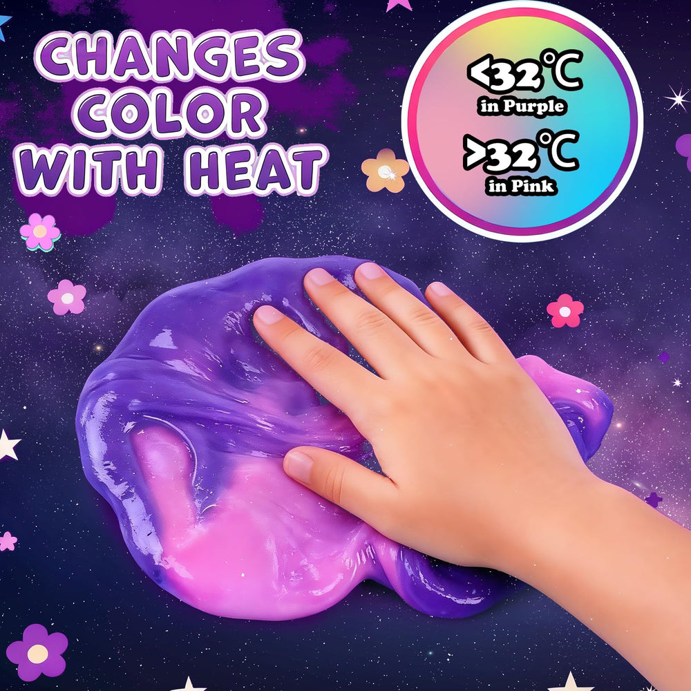 ZDTHNSIAT sparkling galaxy decorations elevate cosmic slime themes.