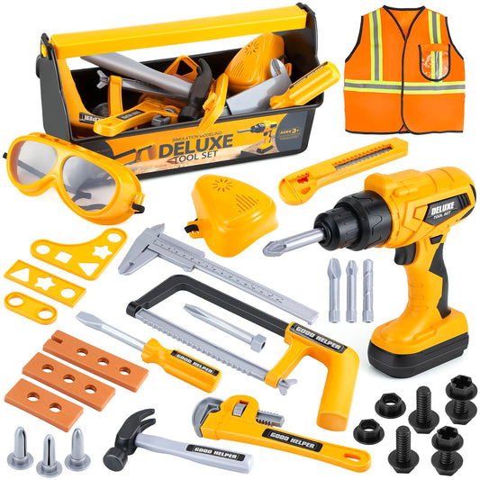ZEALOUS TOYS 32-piece tool set for kids with imaginative play and hands-on learning