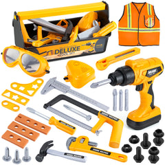 ZEALOUS TOYS 32-piece tool set for kids with imaginative play and hands-on learning