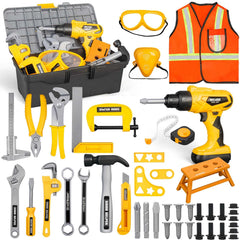Zealous Toys toolbox open showing 48-piece set for easy cleanup and play