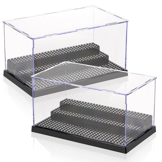 ZEAYEA minifigure display case front view shows collectibles clearly and attractively