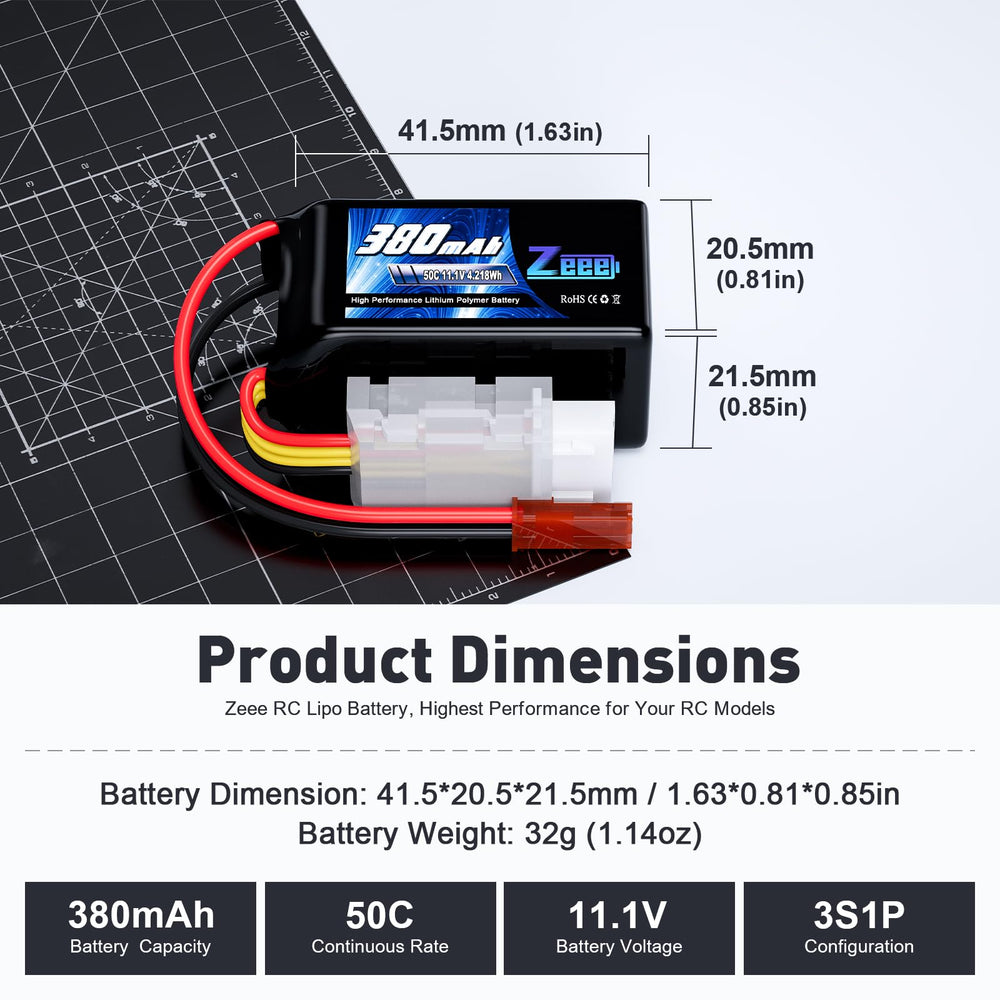 Zeee 4-pack LiPo batteries ready for RC models and planes.