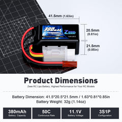 Zeee 4-pack LiPo batteries ready for RC models and planes.