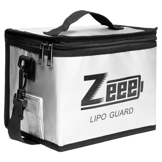 Zeee Lipo Safe Bag fireproof and explosionproof for safer charging.