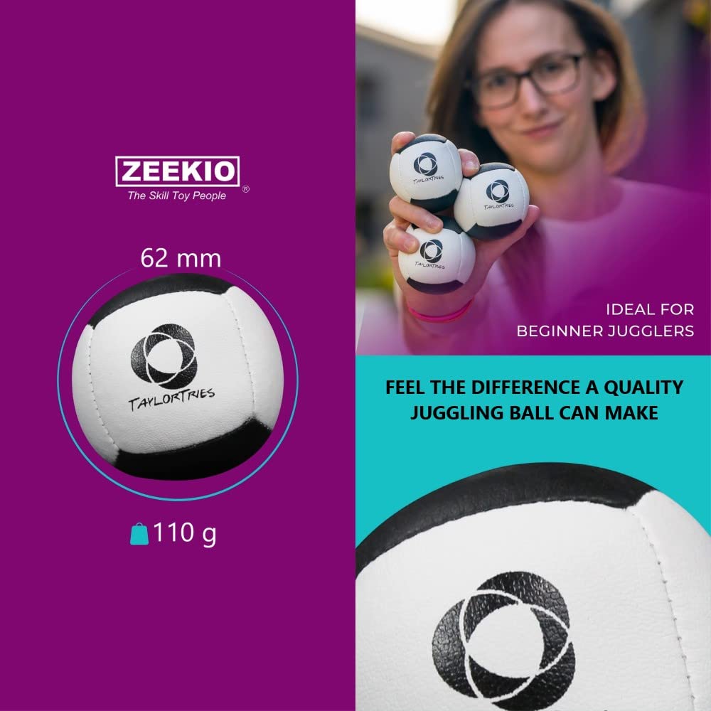 Zeekio millet-filled ball offers soft grip and reduced bounce for easier catches