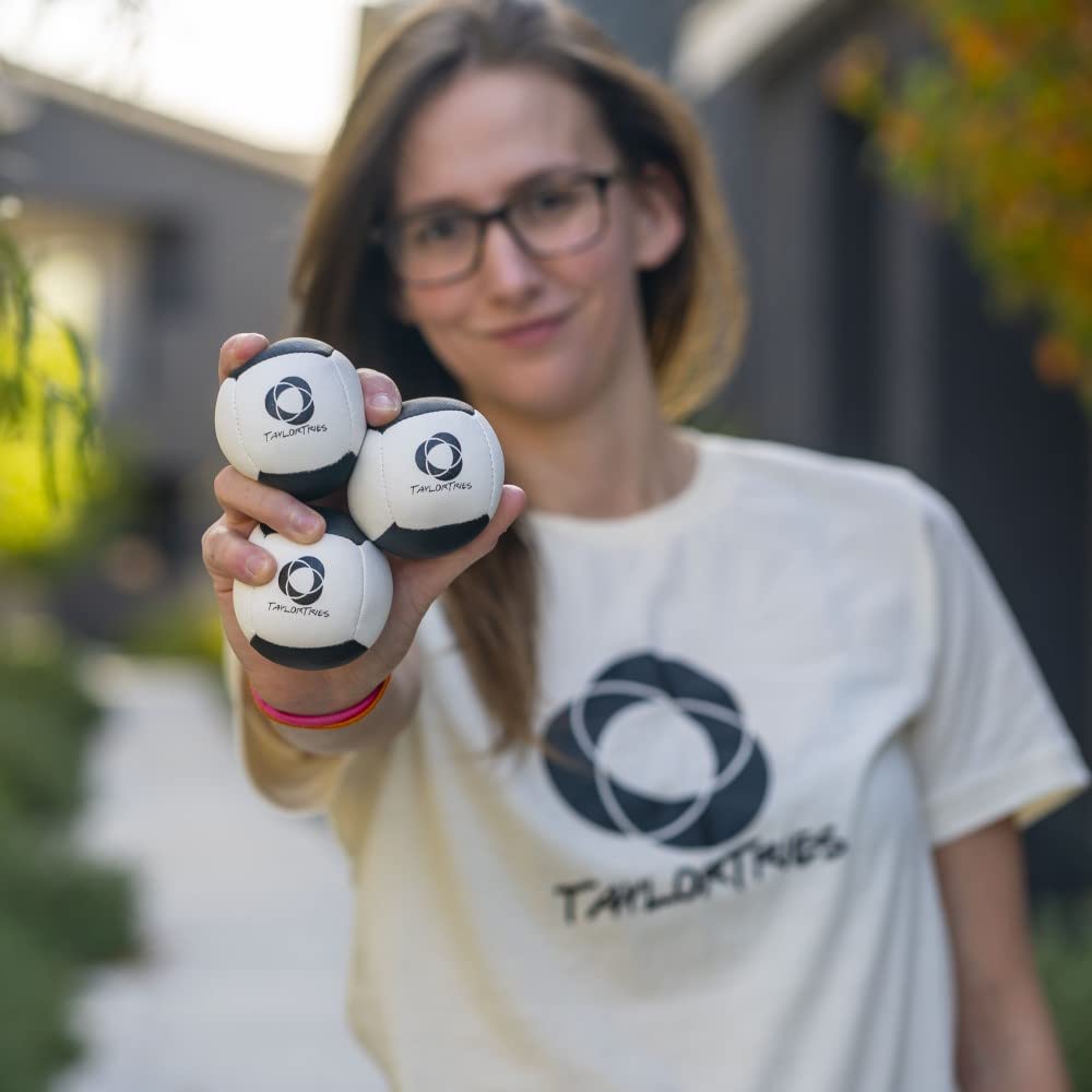 Zeekio Taylor Tries logo on the beginner juggling ball for guided practice