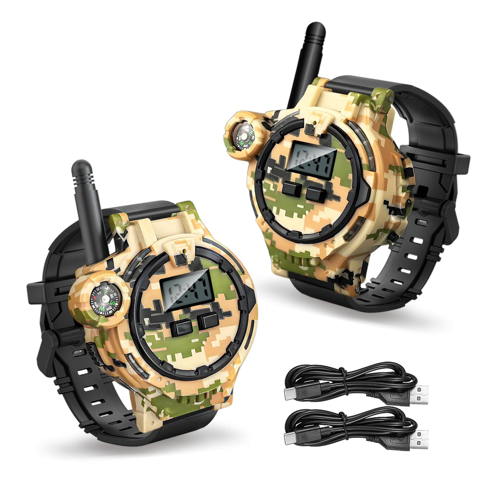 ZeeloopBee walkie-talkie with LCD display for easy real-time updates during outdoor play.
