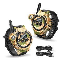 ZeeloopBee walkie-talkie with LCD display for easy real-time updates during outdoor play.