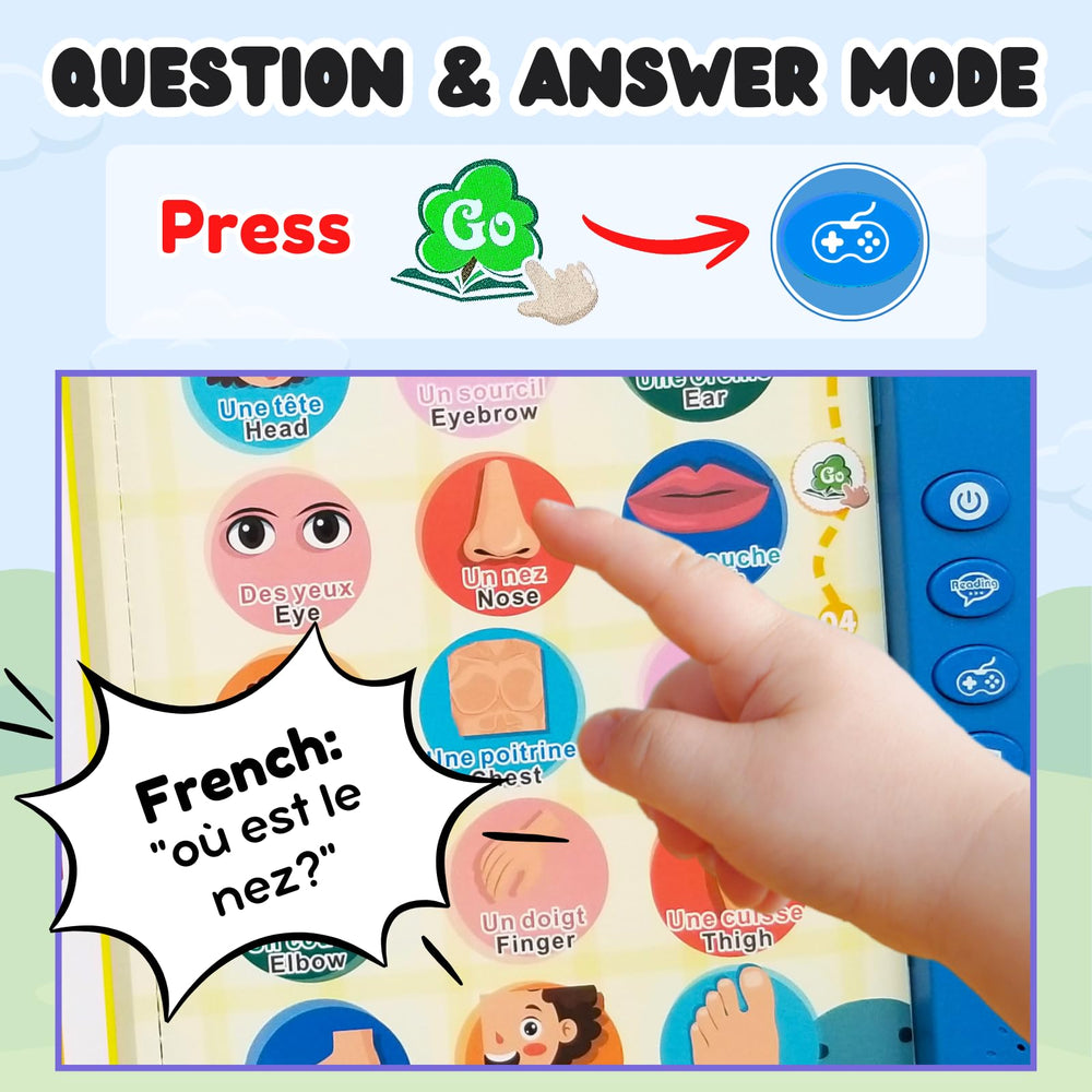 ZeenKind alphabet and numbers page fosters early literacy via interactive cues.