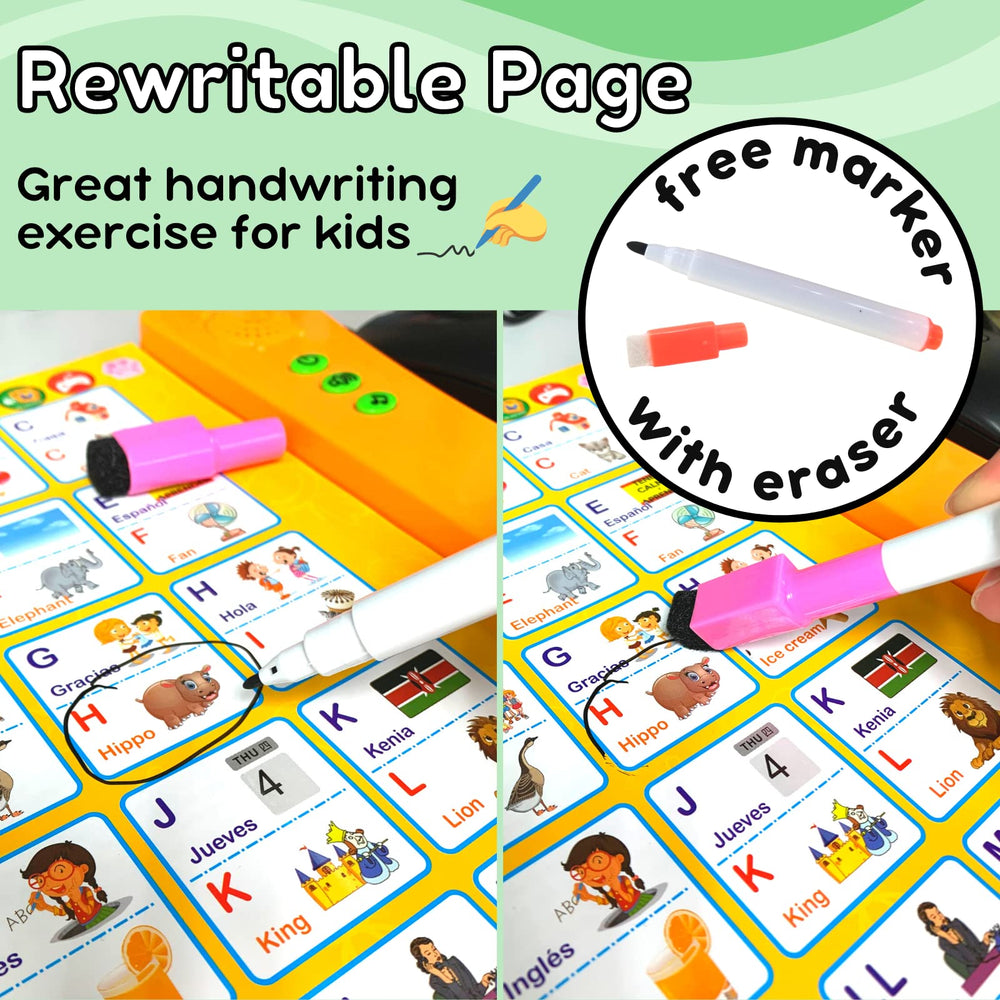 ZeenKind battery compartment showing 3 AAA option for portable learning.