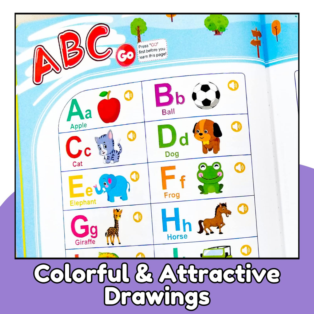 ZeenKind English Learning Talking Book travel-ready setup for on-the-go learning.