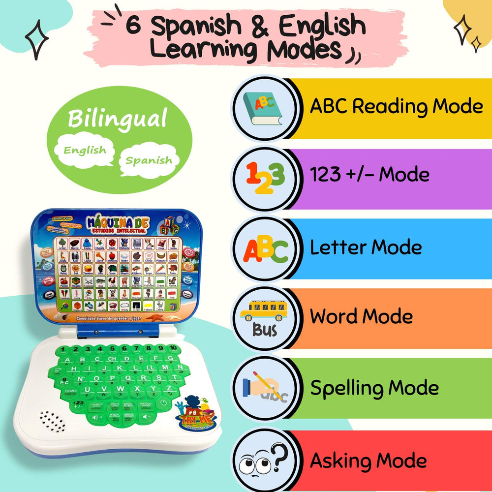 ZEENKIND toy laptop keyboard buttons reinforcing letters and numbers