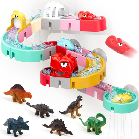 Zeewoo bath toy set with DIY wall track for imaginative bath time play