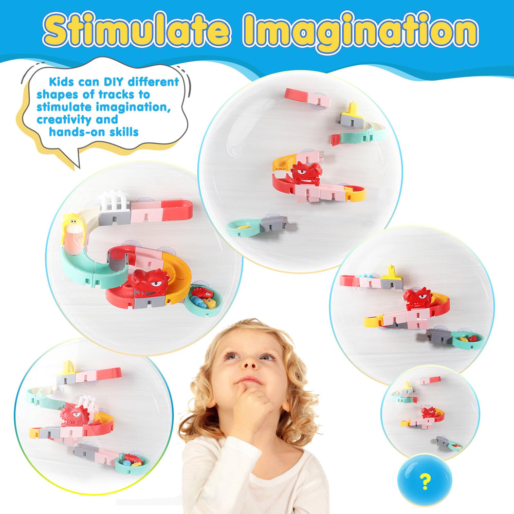 Zeewoo track pieces enabling open, customizable bath layouts