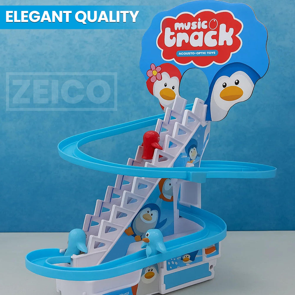 ZEICO penguin slide toy set features 9 penguins promoting friendly competition and fun.
