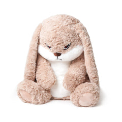 ZEIO Grumpy Bunny ears plush close-up, perfect for hugs and imaginative play