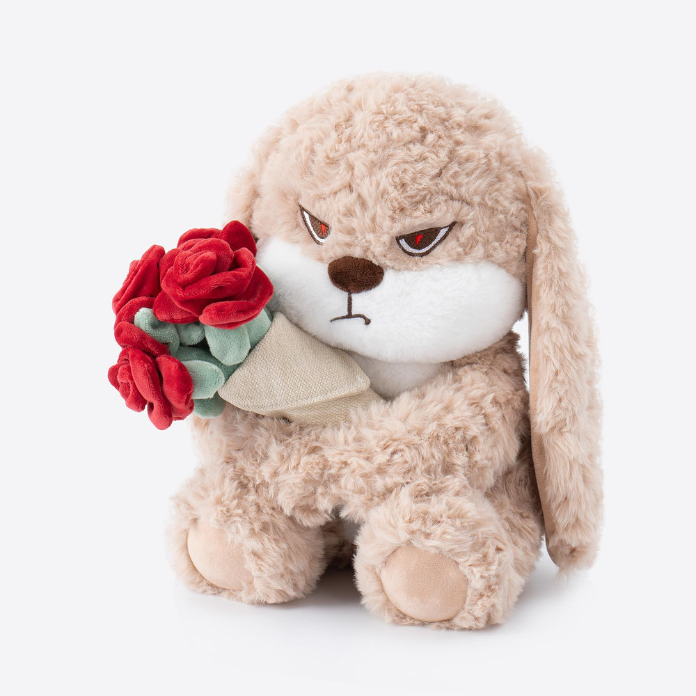 Zeiove bunny plush 11.4-inch size fits cuddles and travel.