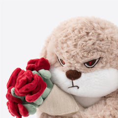 Zeiove bunny plush close-up on embroidered eyes and ears for charming details.