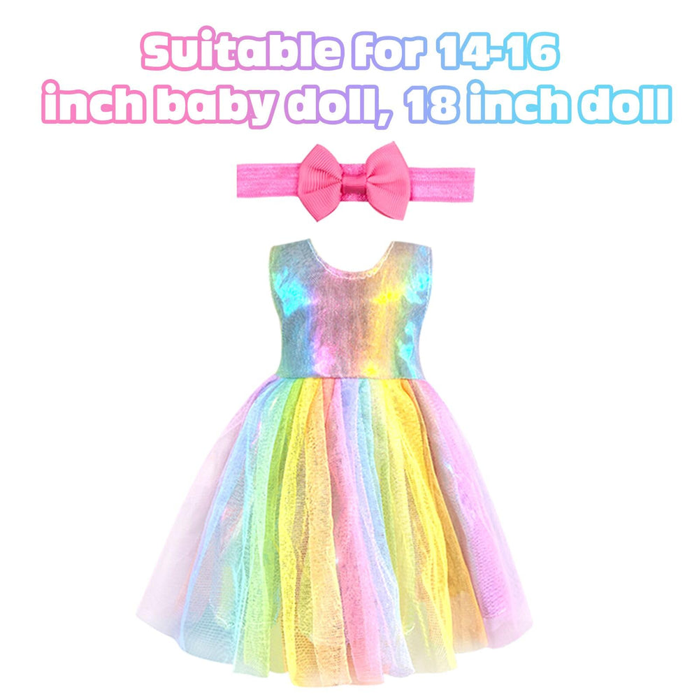 ZEIZHUBN doll clothes and headbands set for imaginative dressing