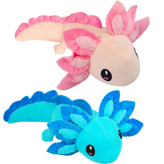 ZEKLZD axolotl plush toy front view with soft cuddly feel for kids