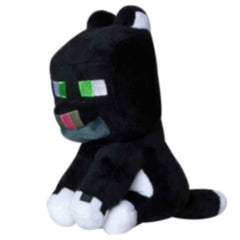 ZEKLZD Black Cat Plush front view, soft and cuddly for cozy spaces at home.
