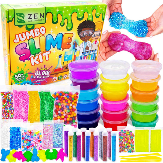 Zen Laboratory Ultimate Slime Kit box showing 50 plus supplies for creative play