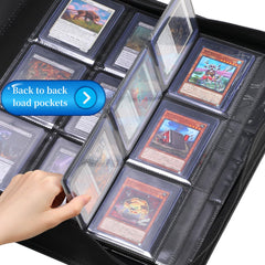 Zenacce 9-pocket pages spread for easy organization of sports and trading cards.