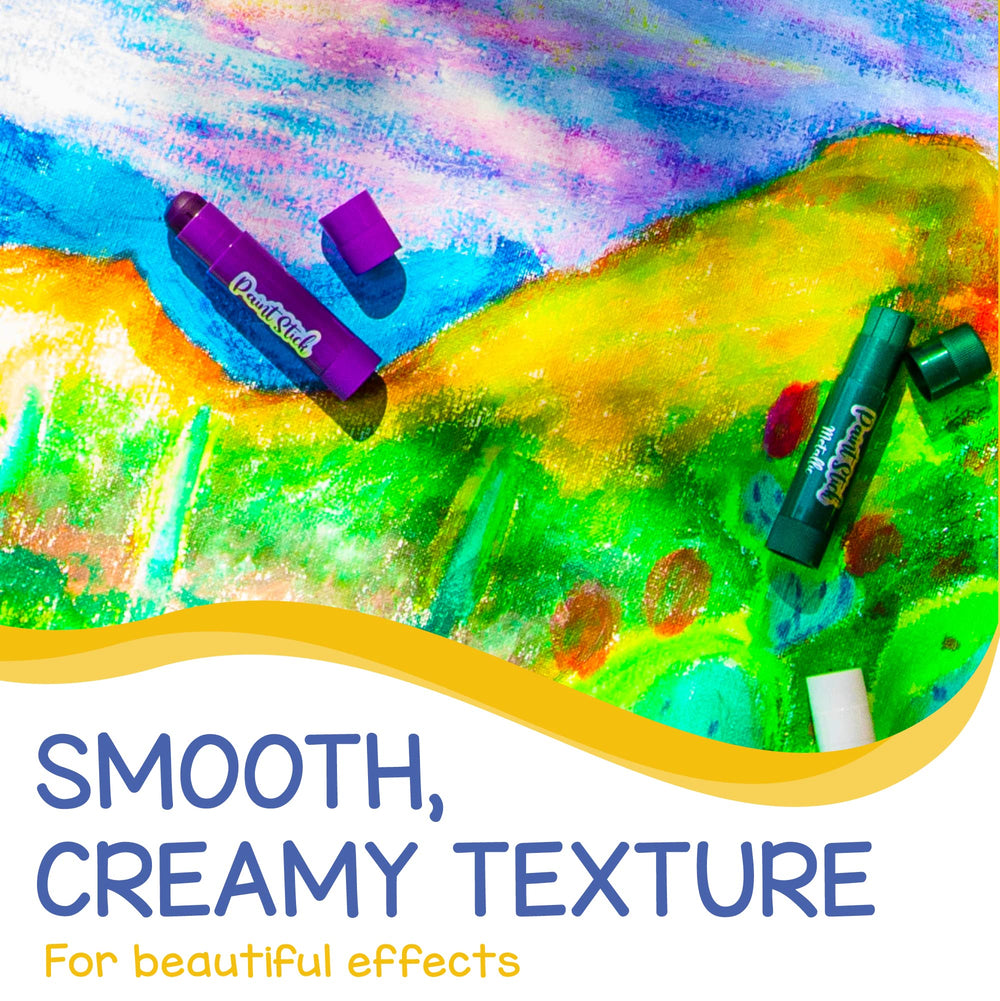 Child drawing with Zenacolor sticks showing easy grip and clean use