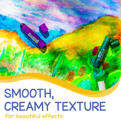 Child drawing with Zenacolor sticks showing easy grip and clean use