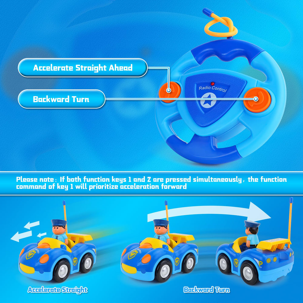 Zendstanding RC car featuring music and horn sounds to enhance pretend stories