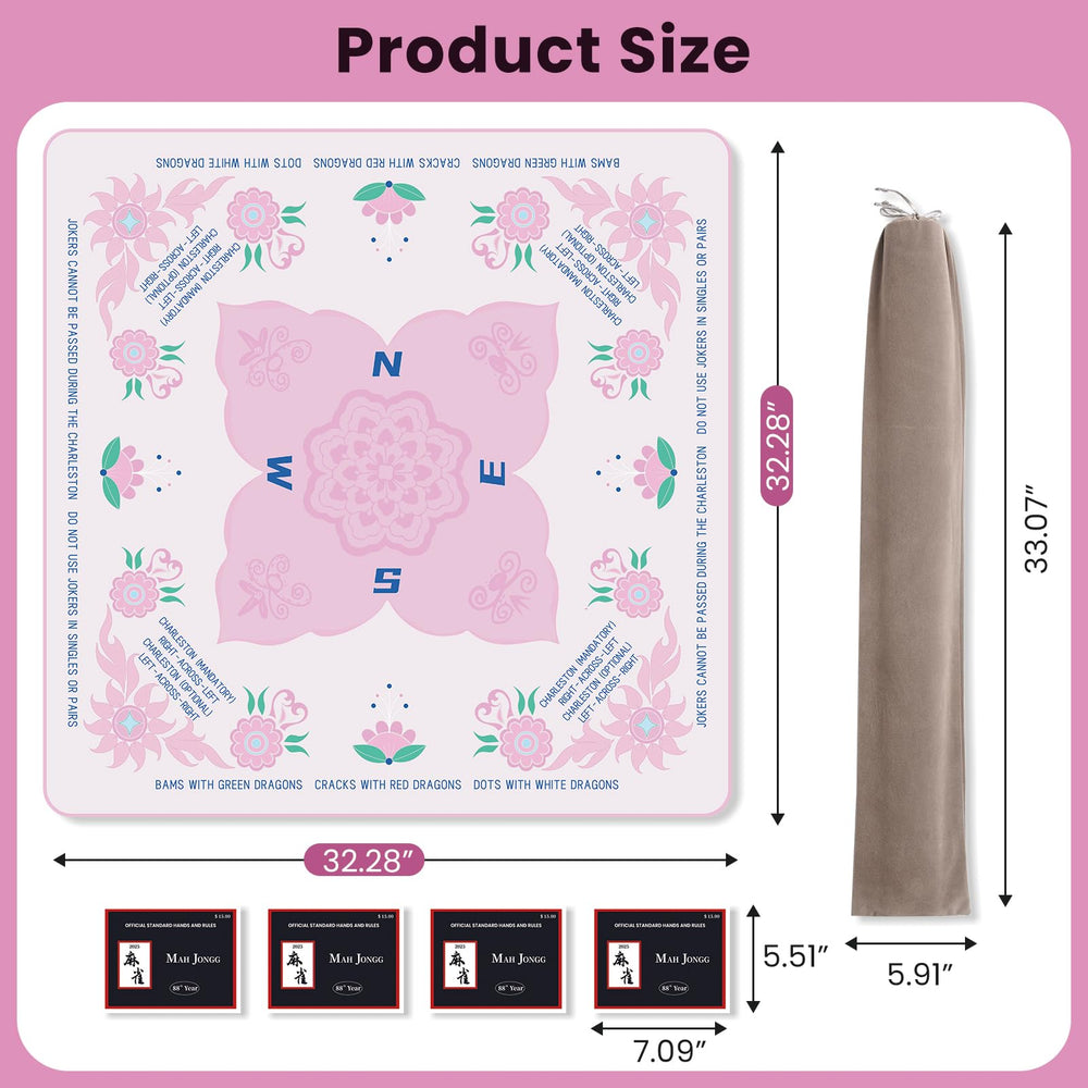 ZenJongPro Mahjong Mat soft texture reduces noise during play.