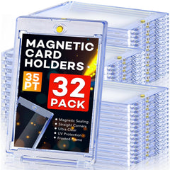 ZENOWICK 32ct magnetic card holders showcase cards with clear acrylic protection.