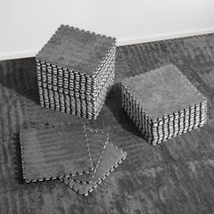 ZENOWICK plush interlocking tile close-up shows soft velvet surface for safe toddler play.