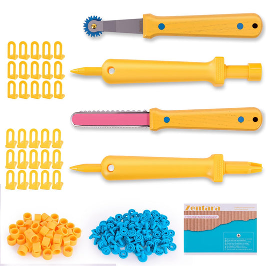 Zentara cutter with wooden handle, safe for kids to cut and explore cardboard projects