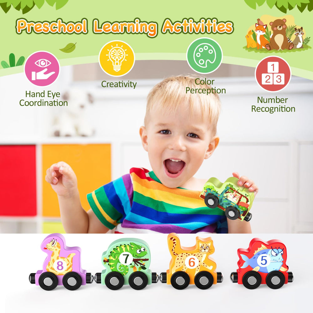 Zeoddler magnetic animal train car-2 supports color recognition through fun