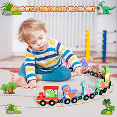 Zeoddler magnetic dinosaur train car-1 piece designed for easy magnet connections.