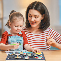 Zeoddler wooden planets are safe and eco-friendly for curious preschoolers.