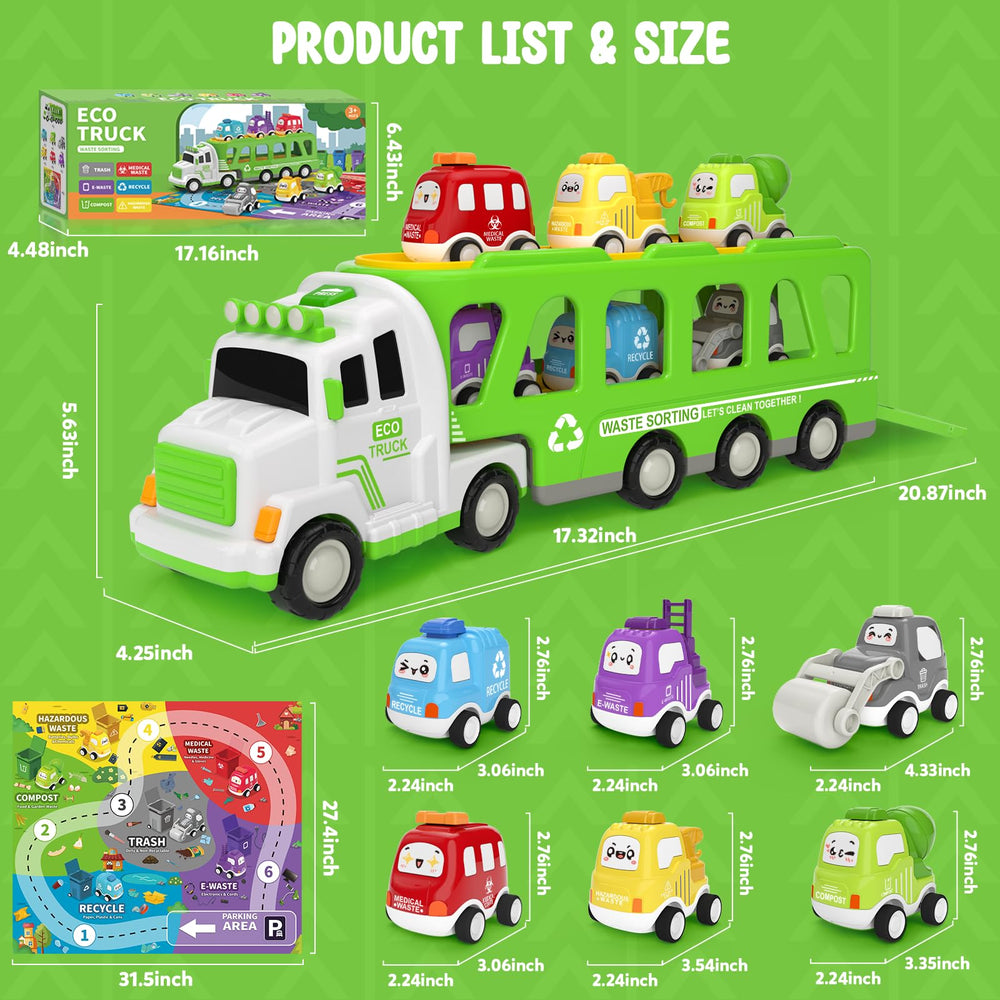 ZERDROFY recycle truck teaches sorting concepts through interactive pretend play