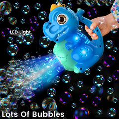 Zerhunt bubble machine battery compartment visible, kid-friendly portable setup.