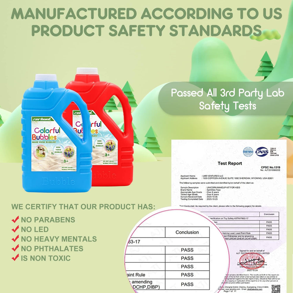 Zerhunt Bubble Machine Use with Refill ensuring consistent bubble output