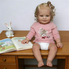 Zero Pam 20-inch reborn doll eyes open and sparkly for engaging pretend care.