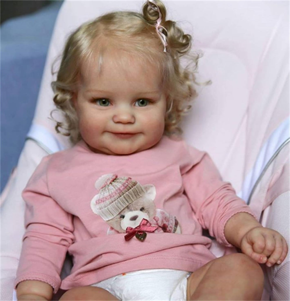 Zero Pam 20-inch reborn doll face with lifelike expression for realistic play.