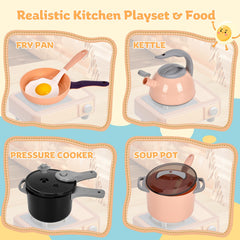 Zero Zoo 105Pcs kitchen set durable ABS plastic for safe play