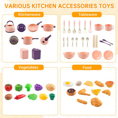 Zero Zoo pink play kitchen accessories 04: colorful pieces inspire joyful pretend meals