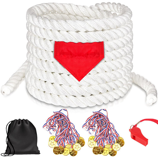 ZEROMX Tug of War rope 20ft in use for a fun outdoor field day and family play.