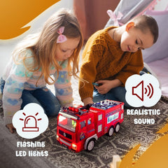 Zetz Brands Fire Truck push-and-go mode supports active, independent play.