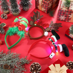 Zeyune LED reindeer ears headband for cheerful events