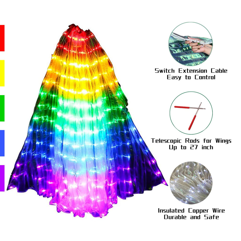 ZFBIRD LED butterfly wings enhance belly dance routines with graceful illumination.